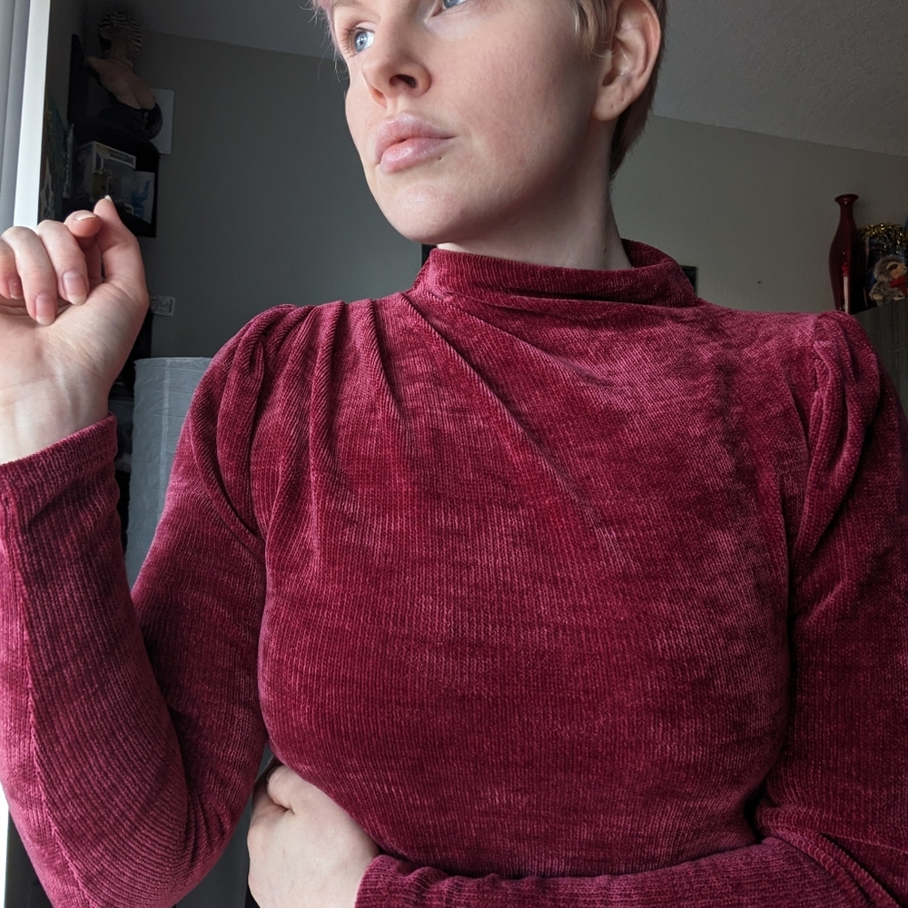 Express Puff Shoulder Long Sleeve Shirt, SUPER SOFT!